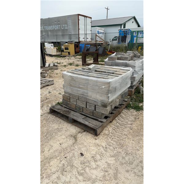 Approx 120 Interlocking Garden Wall Blocks 8 × 8 × 4”