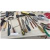 Image 11 : Assortment of Hand Tools, Squares, Clamps, Putty Knives, Pliers, Saws