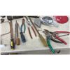 Image 6 : Assortment of Hand Tools, Squares, Clamps, Putty Knives, Pliers, Saws