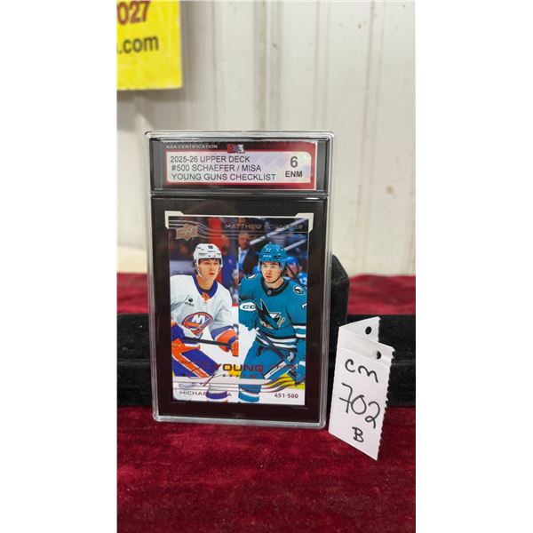 Graded Mathew Schaefer, Michael Misa Young Guns Card