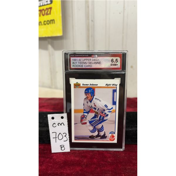 Graded Teemu Selanne Rookie Card