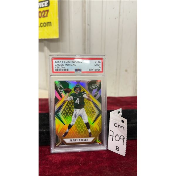 Graded James Morgan Yellow Rookie Football Card