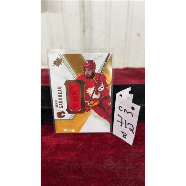 Johnny Gaudreau Game Worn Patch Card