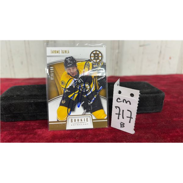 Signed Jarome Iginla Numbered Card