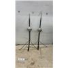 Image 2 : Vintage Early Streamer Emission Lightning Rods with Spherical Finials and Tripod Bases, Set of 3