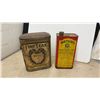 Image 8 : Vintage Texaco Motor Oil Cans, with Product, Fire-Chief Gasoline Can, Watkins, Fine Teas Tin