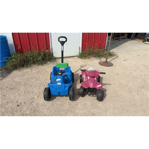 Little Tikes Push and Ride Racer and Pink Kids Ride-On ATV