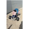 Image 3 : Kettler Kettcar Children's Go-Kart with Blue Seat, Red Fenders and White Frame