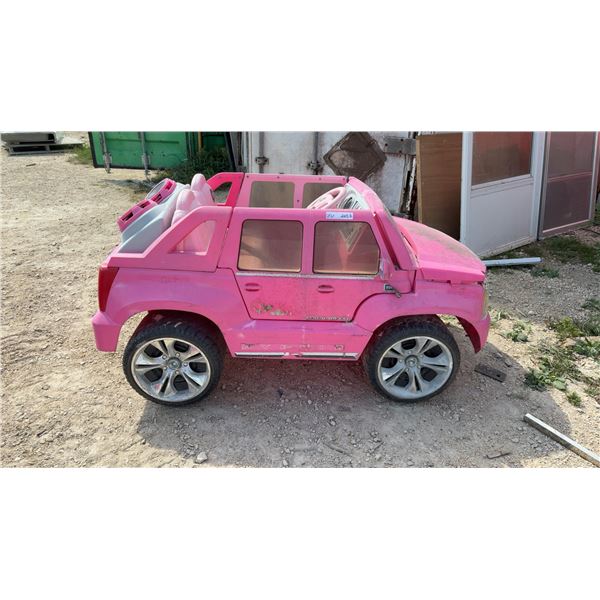 Power Wheels Barbie Cadillac Escalade EXT Ride-On Toy Car, Two-Seater, Pink, No Battery or Charger