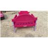 Image 5 : Delta Children Minnie Mouse Pink Plastic Toddler Bed with Fabric Sling Base, 29 × 54 × 8” off the