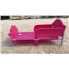 Image 6 : Delta Children Minnie Mouse Pink Plastic Toddler Bed with Fabric Sling Base, 29 × 54 × 8” off the