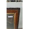 Image 3 : Framed Print of a Dog, Wood Frame with Carved Details, 27”×31”