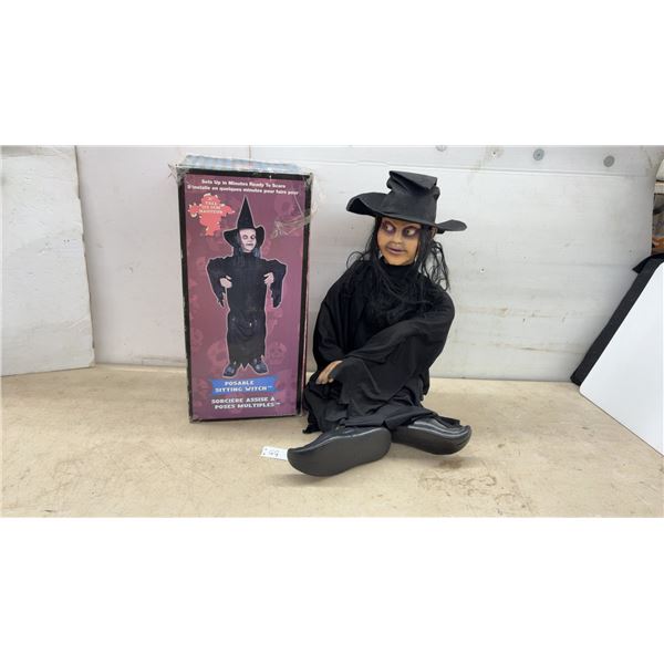 Halloween International 51” Posable Sitting Witch Decoration