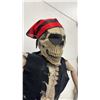 Image 8 : Life-Size Pirate Skeleton Halloween Prop with Bandana, Eye Patch, Vest, and Peg Leg, 62” Tall