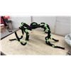 Image 6 : Halloween Decor Lot, 3 Fuzzy Spider Props, 2 Hanging Webbed Bowls, Bendable Skeleton, Fish Net