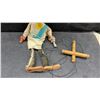 Image 2 : Vintage Handcrafted Mexican Marionette String Puppet with Sombrero and Wooden Control Bar, 13.5”