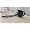 Image 2 : Glass Popcorn Bowl, Rolling Pin, Starfrit Make, Store, and Carry Hamburger Unit and Black Pitcher