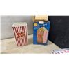 Image 3 : Glass Popcorn Bowl, Rolling Pin, Starfrit Make, Store, and Carry Hamburger Unit and Black Pitcher