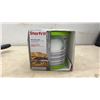 Image 5 : Glass Popcorn Bowl, Rolling Pin, Starfrit Make, Store, and Carry Hamburger Unit and Black Pitcher