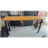 Image 1 : Console Table with Wood Top and Metal Legs, 16 1/2” x 59” x 29”