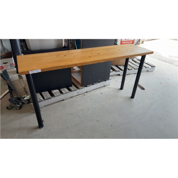 Console Table with Wood Top and Metal Legs, 16 1/2” x 59” x 29”