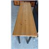Image 4 : Console Table with Wood Top and Metal Legs, 16 1/2” x 59” x 29”