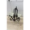 Image 3 : 6-Light Black Chandelier with Frosted Bell-Shaped Glass Shades