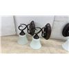 Image 2 : 7 Traditional Oil-Rubbed Bronze Single-Light Wall Sconces with Frosted Bell Glass Shades