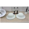Image 2 : Oil-Rubbed Bronze Light Fixtures, 3 Semi-Flush Mount Ceiling Light Fixtures and 3 Pendant Style