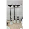 Image 6 : Oil-Rubbed Bronze Light Fixtures, 3 Semi-Flush Mount Ceiling Light Fixtures and 3 Pendant Style