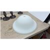Image 4 : Six Oil-Rubbed Bronze 3-Light Semi-Flush Ceiling Fixtures with Frosted Glass Shades