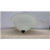 Image 6 : Six Oil-Rubbed Bronze 3-Light Semi-Flush Ceiling Fixtures with Frosted Glass Shades