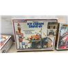 Image 2 : HO Scale Train Model Structure Building Kits, Four Kits New in Unopened Boxes with Bridge Kit