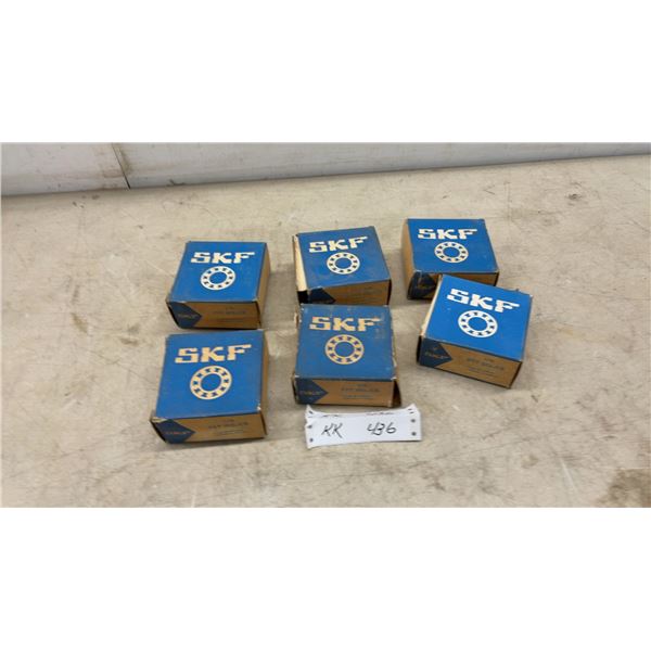 Six New SKF Flange Block Shaft Bearings