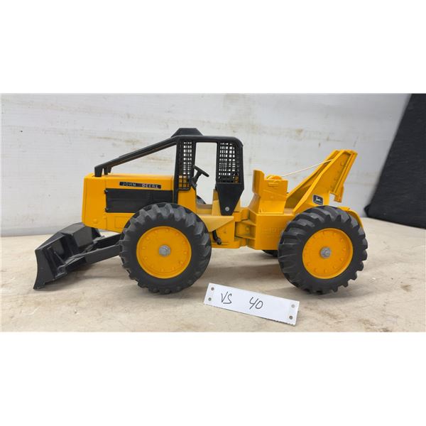 Ertl John Deere Bush Skidder with Front Blade and Rear Winch, 7 3/4 × 17 × 7 1/2”