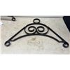 Image 2 : Pair of Decorative Black Wrought Iron Scrollwork Brackets, 22 × 32”