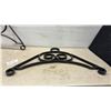Image 4 : Pair of Decorative Black Wrought Iron Scrollwork Brackets, 22 × 32”