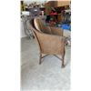 Image 4 : Wicker Armchair with Paisley Upholstered Seat and Back Cushions