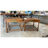 Image 1 : Pair of Traditional Oak Square End Tables with Turned Legs, 22 × 27 × 27”