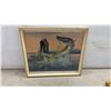 Image 3 : Four Framed Pictures, Venetian Canal, "Pike or Muskalunge" by Lawrence, Winter Landscape, Largest