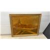 Image 5 : Five Framed, 1 Unframed Oil or Acrylic Paintings / Pictures Landscapes, Sailboats, Cabin and