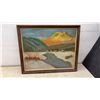 Image 6 : Five Framed, 1 Unframed Oil or Acrylic Paintings / Pictures Landscapes, Sailboats, Cabin and