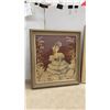 Image 4 : Three Framed Pictures, Victorian Lady and Floral Vase Arrangement, Largest 24 × 20”