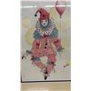Image 2 : Framed Original Colored Pencil Drawing of Clown with Balloon, Signed Venus, 19 × 15”