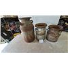 Image 1 : Three Antique Milk Cans: One Large, Two Small