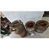 Image 2 : Three Antique Milk Cans: One Large, Two Small