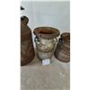 Image 4 : Three Antique Milk Cans: One Large, Two Small