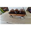 Image 1 : Hiawatha Flyer Wagon with Three Amber Glass Bottles