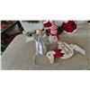 Image 4 : Christmas Decorations: Snowman Stand, Santa and Mrs. Claus Figures, Angel, Snowman, and Goose
