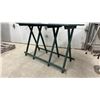 Image 3 : Wooden Folding Sawhorse-Style Table with Two-Panel Top, 30 × 48 × 25”